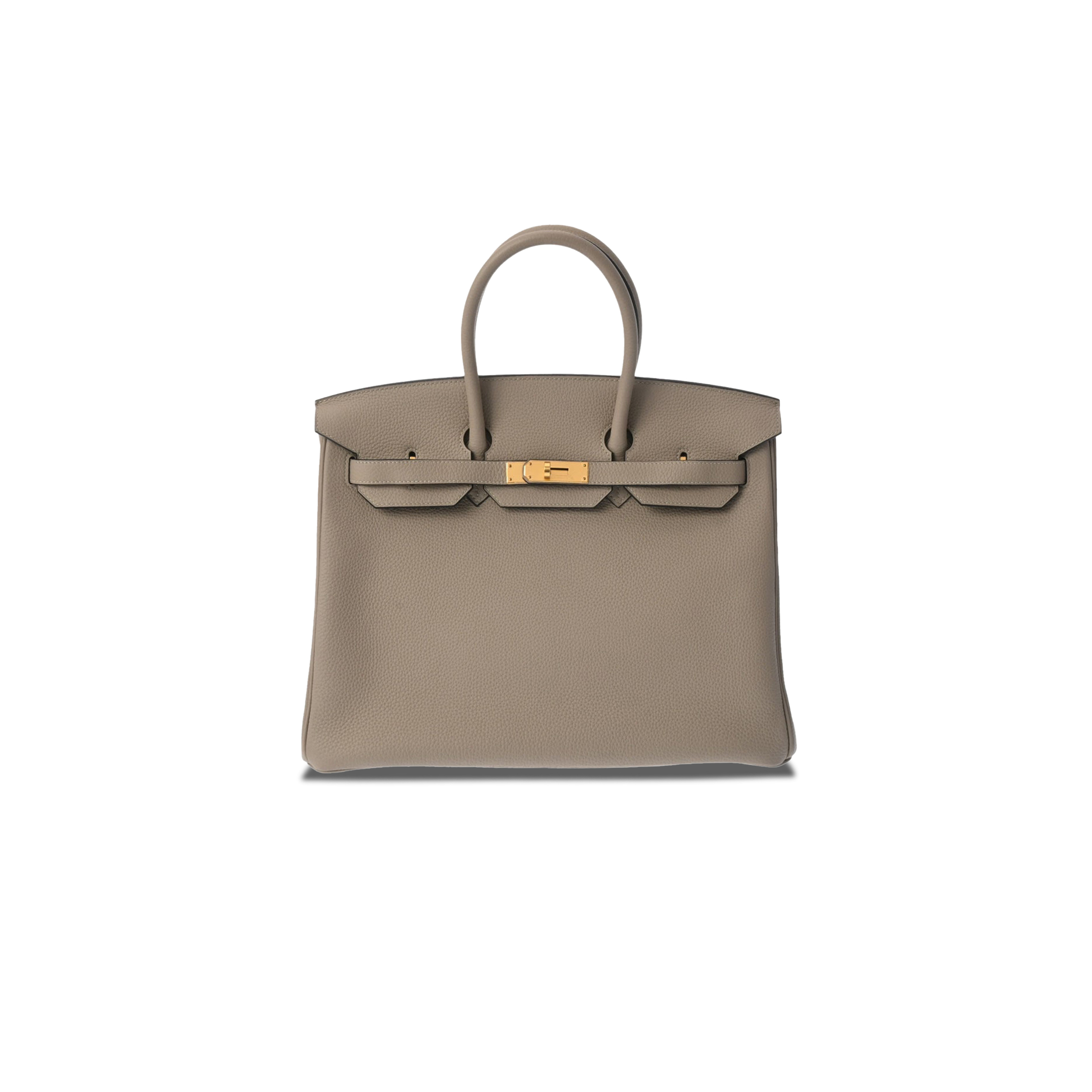 H**mes birkin 25 to leather turtle dove grey gold buckle h028369cc81 (25*20*13cm)